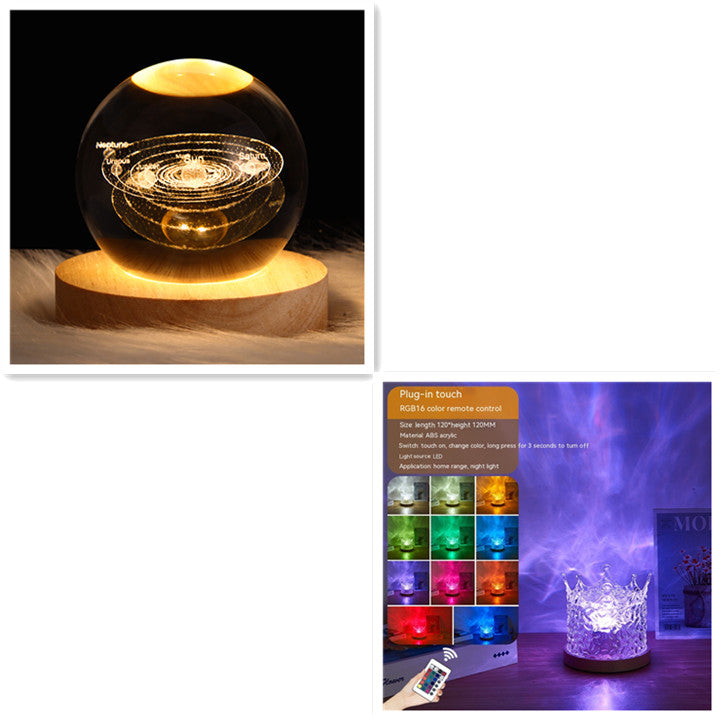 Dimmable Crystal Table Lamp 16 Color