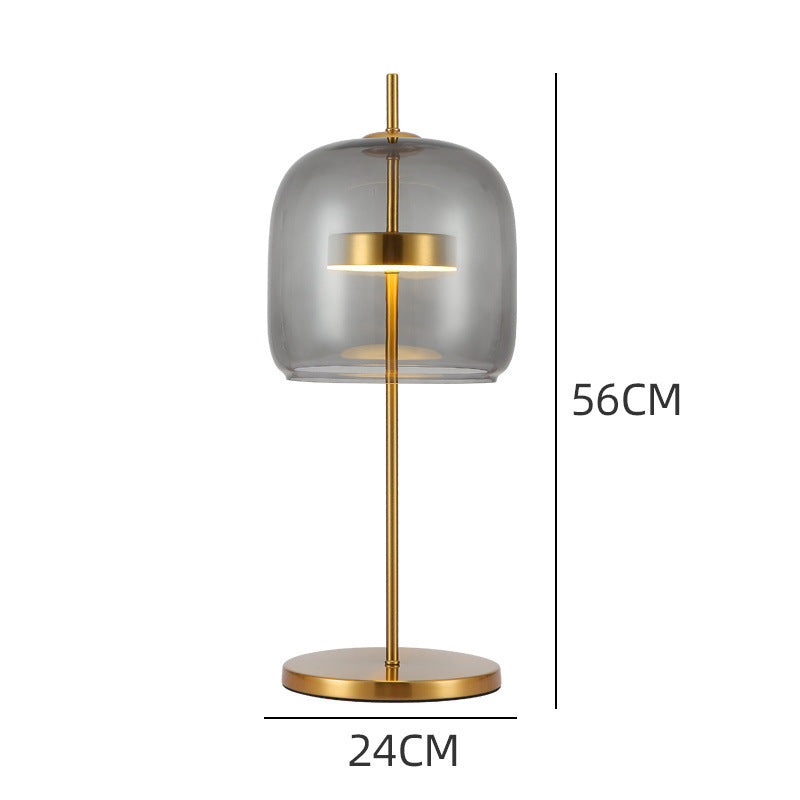 Modern Bedside LED Glass Lamp