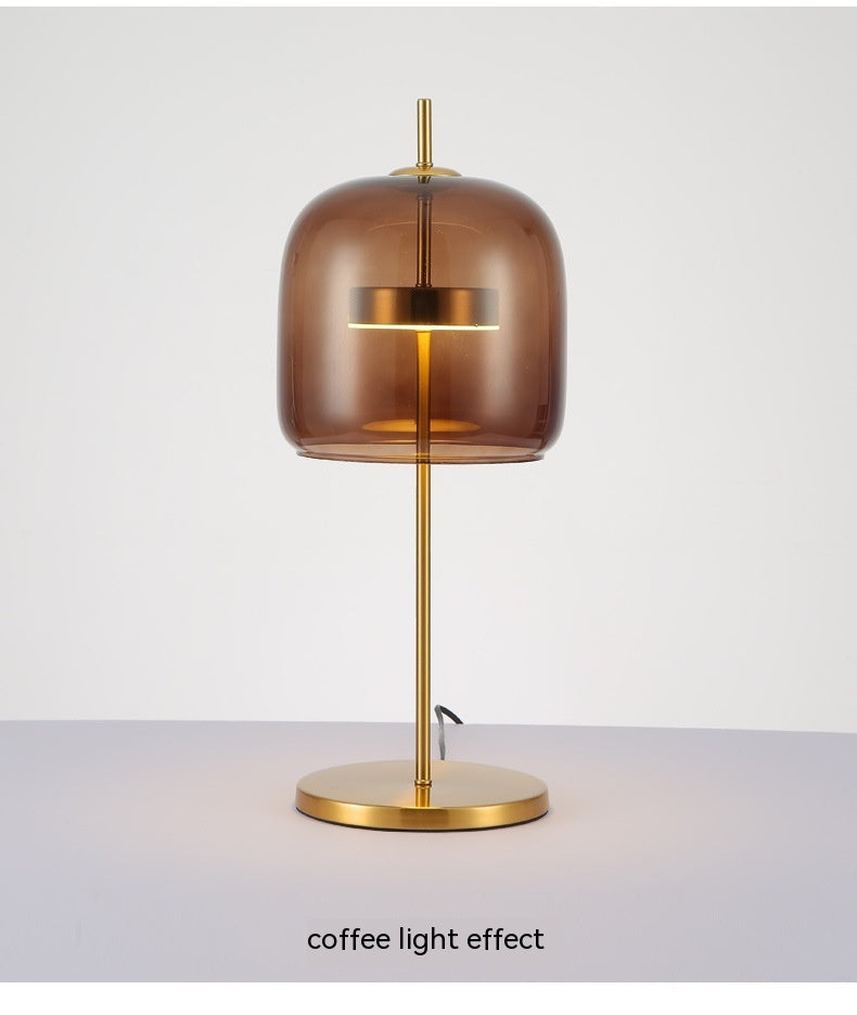 Modern Bedside LED Glass Lamp