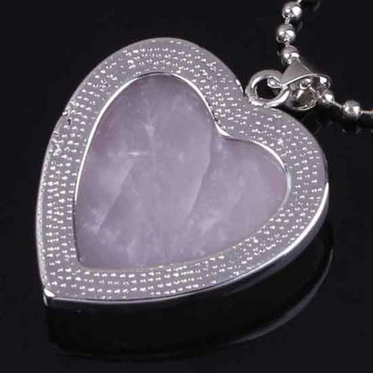 Heart Shape Rose Quartz Stone Pendant