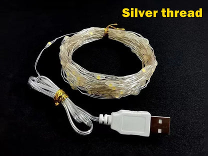 USB LED String Lights Copper Wire Waterproof