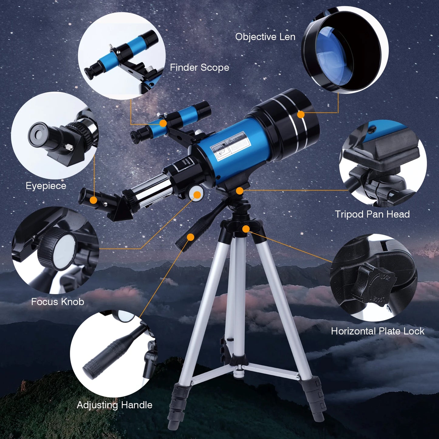 30070 Astronomical Telescope 150x Zoom  30070