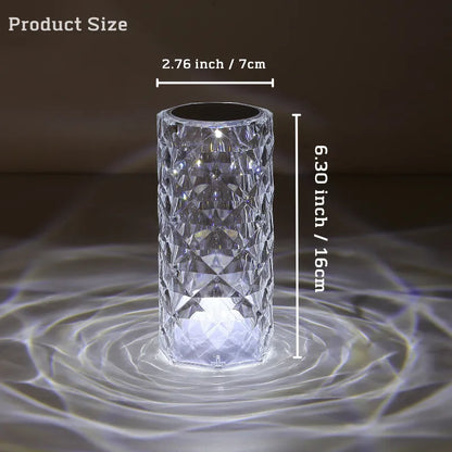Crystal Touch Lamp 6 Colors + Remote