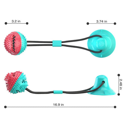 Large Dog Suction Cup Ball & Ropes Toy