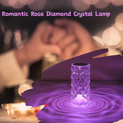 Crystal Touch Lamp 6 Colors + Remote